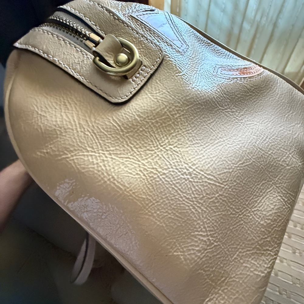 Coach F17186 Inlaid C Patent Leather Bag Leather Satchel - Picture 7 of 17